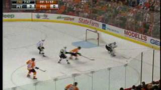 Highlights Penguins vs Flyers Game 4 2009 Playoffs [upl. by Ahsimal822]