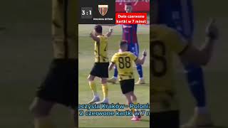 Dwie czerwone kartki w siedem minut  Wieczysta Kraków  Polonia Bytom [upl. by Kos]