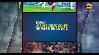 TOP10  Mejores goles de Messi en La Liga ESP [upl. by Ennaeilsel]