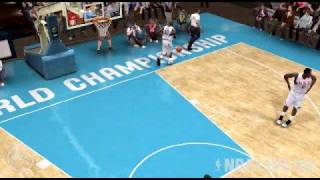 NBA Live 09 Inbounds Pass Glitch USA vs SPAIN [upl. by Randi]