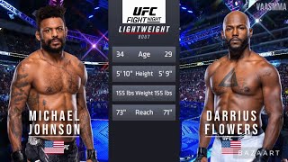 MICHAEL JOHNSON VS DARRIUS FLOWERS FIGHT UFC VEGAS 86 [upl. by Bouzoun]