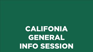 California Campus Info Session [upl. by Nrevel]