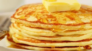 Pancakes Recipe Demonstration  Joyofbakingcom [upl. by Elatan]