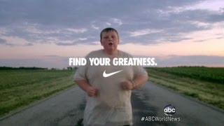 Nike Olympic Ad Mocking or Lauding 200Pound Boy [upl. by Podvin]