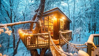 Unique amp Cozy Winter Getaways Treehouse Aframe Log Cabin [upl. by Viola]