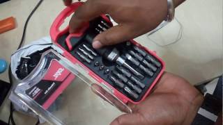 the best screwdriver set  Racheting Tdriver  Skil 28 piece Thandle  Multipurpose tools [upl. by Phemia]