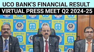 UCO Bank’s September Quarter 2024 Financial Results  Virtual Press Meet [upl. by Anirav]