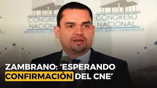 Zambrano ‘Estamos esperando confirmación de precedencia del Consejo Electoral’ [upl. by Torie210]