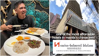 HOTELS IN BINONDO MANILA SwissBelhotel Blulane Room Tour Food Review and More [upl. by Bowles]