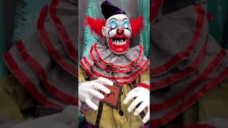 Giggles The Clown Animatronic Prop at Halloween City Animated Horror Decoration 4K Shorts Video [upl. by Cacia169]