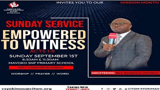 WELCOME TO OUR SECOND SERVICE  1ST SEP 2024  THEME EMPOWERED TO WITNESS [upl. by Enehpets]