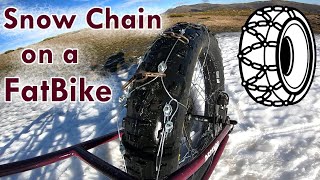 Snow Chain on a bicycle Test on an ASCENDU bike [upl. by Amlez]