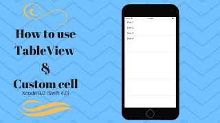 How to use TableView with Xcode 90 Swift 40 [upl. by Ellehcit]