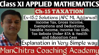 Ex152 Solutions• Income Tax• Ch15 Taxation• APC ML Aggarwal• Class XI Applied Mathematics [upl. by Coombs]