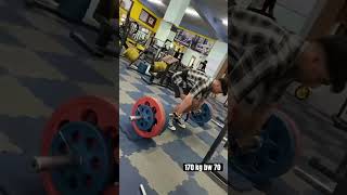 170 kg conventional deadlift motivation bodybuilding comeback aesthetic fitness [upl. by Richardo]