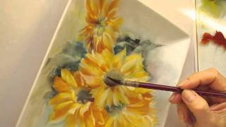 Girasoles Pintura en Porcelana Parte 2 [upl. by Zaremski]