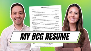 This Resume Got Me into BCG  What Could I Have Done Better [upl. by Sib546]