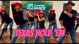 quotTexas Hold Emquot By Beyoncé  Line Dance Tutorial with Gustavo and Krystal [upl. by Carlynn]