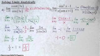 Solving Trig Limits Analytically [upl. by Bevan]