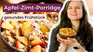 ApfelZimtPorridge  gesundes FrühstücksRezept 😍 [upl. by Nylasor1]