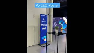 Indoor P3 Slim Digital LED Poster for event management NSELED [upl. by Schmitz954]