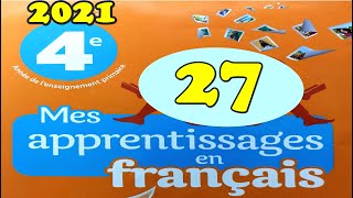 mes apprentissages en français page 27 4AEP [upl. by Frankel]