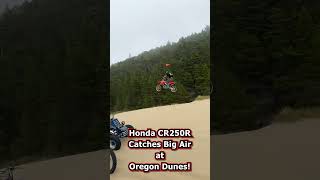 Honda CR250r catches big air 🔥 [upl. by Einnoj]