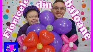 CUM se confectioneaza Florile din Baloane 4 metode How to Make a Balloon Flowers [upl. by Boffa]