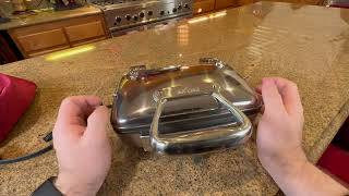 All Clad 2100046968 99010GT Stainless Steel Belgian Waffle Maker Review [upl. by Annelak]