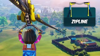 HOW to make a ZIPLINE in LEGO Fortnite [upl. by Assecnirp967]