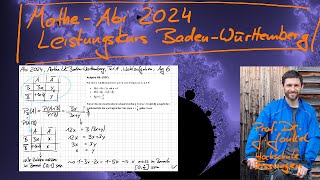 MatheAbi 2024 in BW Leistungskurs  Teil A Wahlaufgabe 6 [upl. by Xer369]