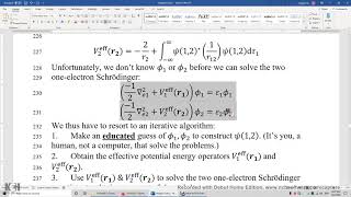 21 5 HF SelfConsistent Field Method [upl. by Nnawtna]