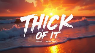 KSI  Thick Of It Feat Trippie Redd Lyrics 🎶  Im In The Thick Of It Everybody Knows 📝 [upl. by Einnob]