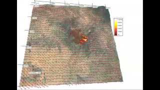 Yarnell Hill Fire simulation of fire spread and wind [upl. by Jeffcott]