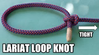 How to tie a lariat loop knot how KNOTSFACTORY [upl. by Booker]