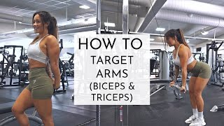 HOW TO TARGET BICEPS amp TRICEPS  BLASTING ARM WORKOUT [upl. by Fran]