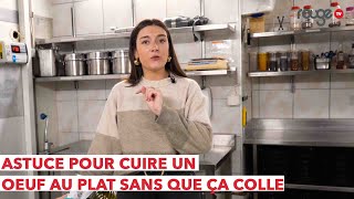 Cuire un oeuf au plat sans quil colle  Les Astuces de Camille [upl. by Lancelle744]