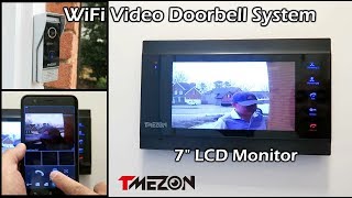 TMEZON WiFi Video Doorbell Intercom System w 7quot LCD Monitor [upl. by Lesab]