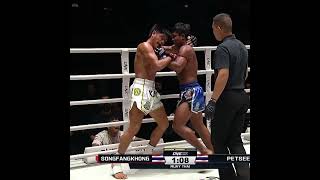 How is he STILL STANDING 😳 Petseenin drops Songfangkhong twice with leg kicks [upl. by Eamaj]