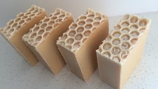 Goats Milk amp Honey Soap soapmaking amp cutting by SOAPMAID [upl. by Aklog]