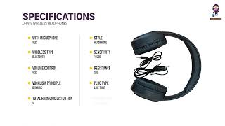 Siindoo JH919 Wireless Headphones User Manual  How to Use amp Connect [upl. by Yasmine]