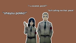 porco and pieck being soulmate for 3 minutes straight [upl. by Minardi]