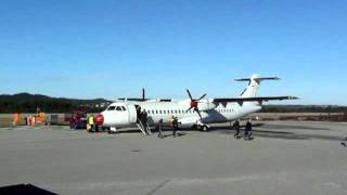 Rare DAT ATR72 timelapse at Stord Airport april 2010 [upl. by Soilissav368]