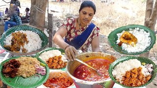 Cheapest RoadSide Unlimited Meals  Indian Street Food  Meals Vegmeals NonVegMeals [upl. by Drawets406]