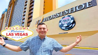 My Stay at The HORSESHOE Las Vegas The BEST Cheap Vegas Room is at Horseshoe Hotel amp Casino 2024 [upl. by Arised]