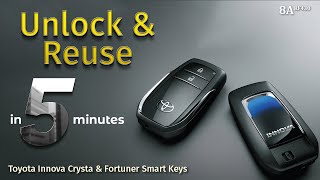 Unlock amp Reuse Toyota Smart Key for Innova Crysta and Forutner [upl. by Dorian2]