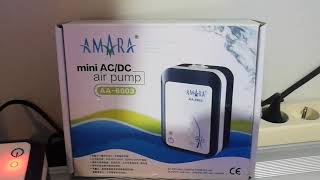 Tested power onoff Amara mini ACDC aerator air pump [upl. by Borroff]