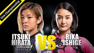 Itsuki Hirata vs Rika Ishige  One Championship [upl. by Amliv]