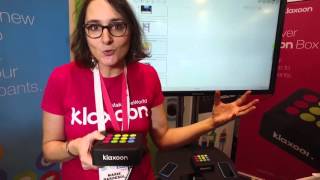 Klaxoon French Interview  La Klaxoon Box CES 2016 [upl. by Ieppet]