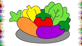 Vegetable Drawing Easy Vegetable Drawing for Beginners Step by Step How to Draw Vegetables [upl. by Hirst921]